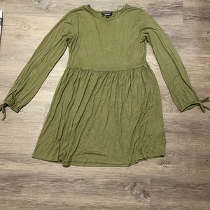 Green babydoll dress